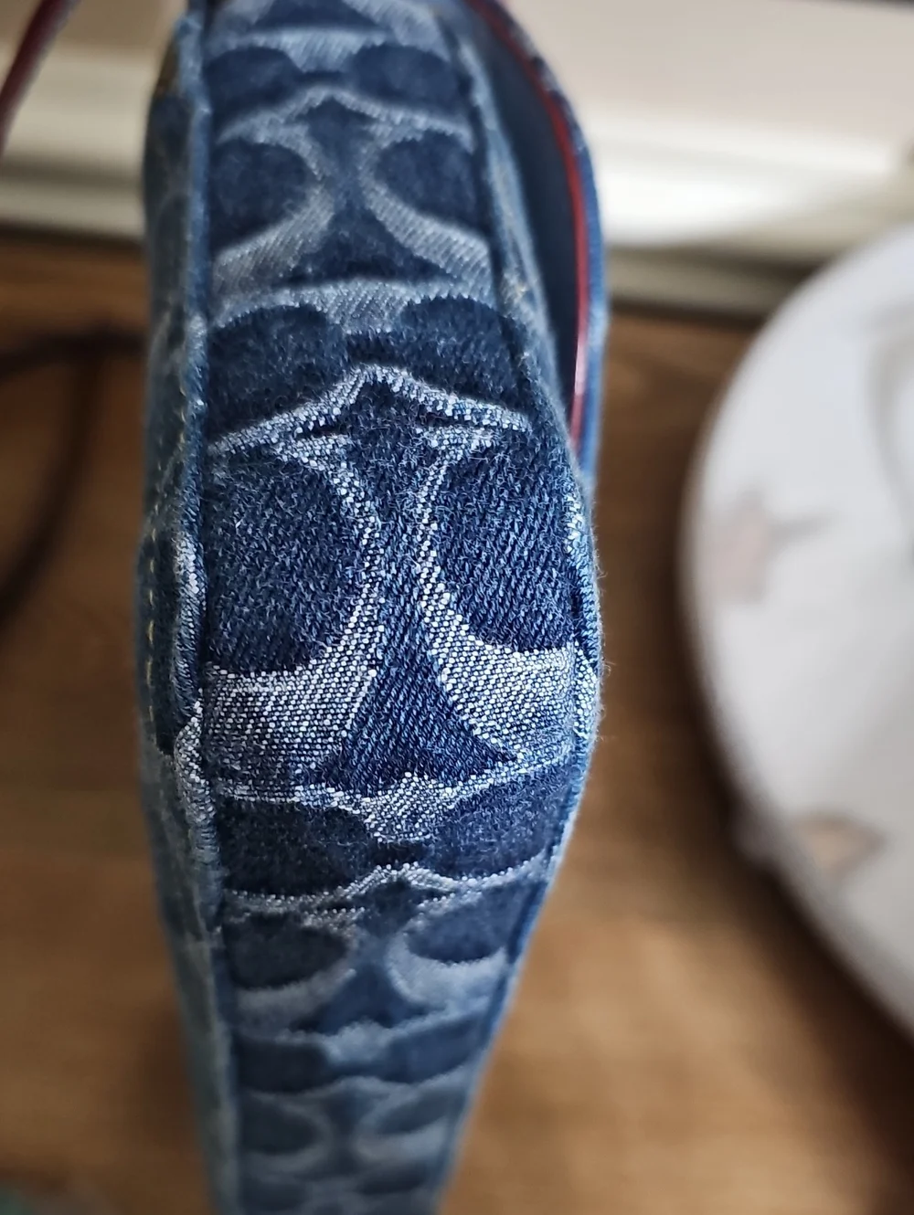 Coach Denim Blue Monogram Signature Crossbody Bag